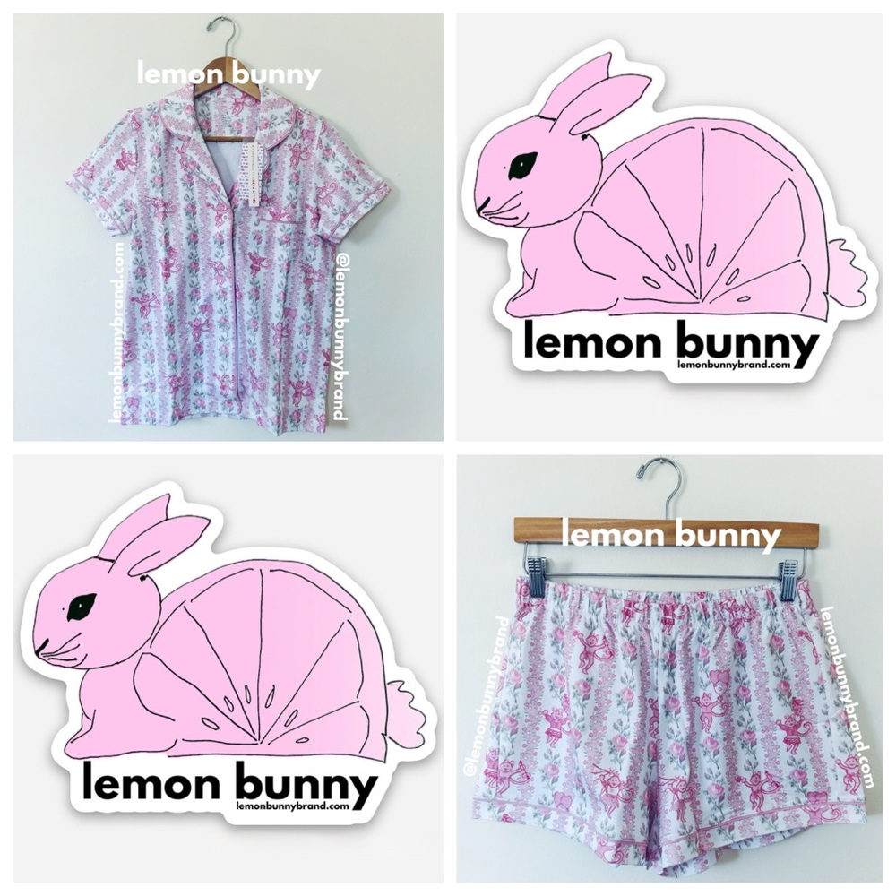 Roller Rabbit x LoveShackFancy Heirloom Monkey Polo Pajamas in Pale Pink Small